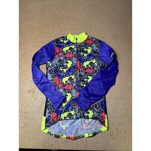 VTG 90s Pearl Izumi Thermal Cycling Jersey Long Sleeve Size M Full Zip E3